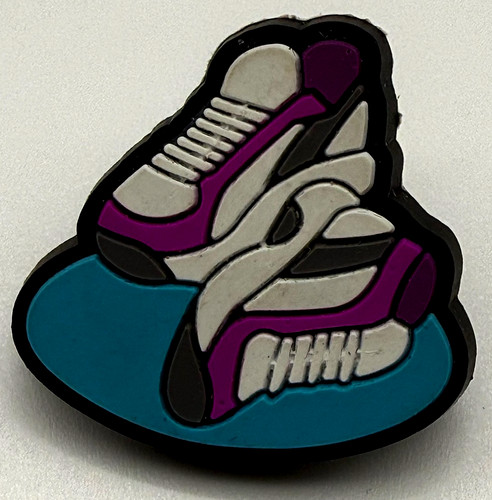 Rubber pin badge - rubber, shoe