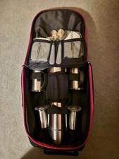 Next Picnic Backpack, Black With Red Trim