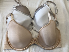 3 X Pack F&F M&S Primark bras white beige peach padded Size 32 D