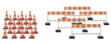 1/87 Cones Barriers Traffic