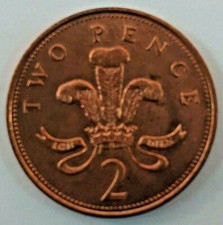 Decimal 2p Two Pence Coin 1971