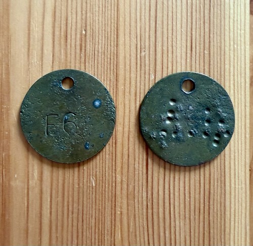 Vintage pair brass - pair, colliery
