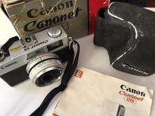 Clean Retro Vintage Canon Canonet 28 35mm 40mm f2.8 Rangefinder Film Camera