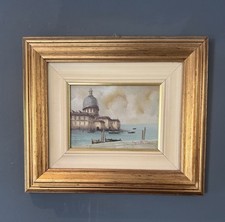 Italian Oil Painting ‘Venetian Canal Scene’ Giorgio Rocca