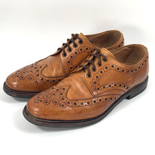 Loake tan leather derby brogue - tan,