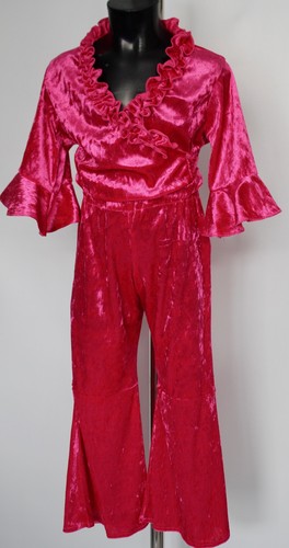 Girls pink velvet hippy - girls,
