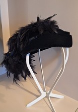 Vintage Black Pillbox Hat With