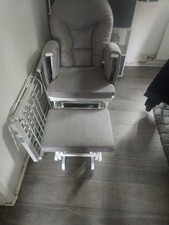 Wooden Nursery Rocking Chair with Grey Cushion