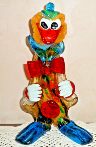 Murano glass clown figurine - murano,
