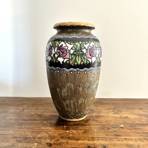 Art deco sandstone vase boch - sandstone,