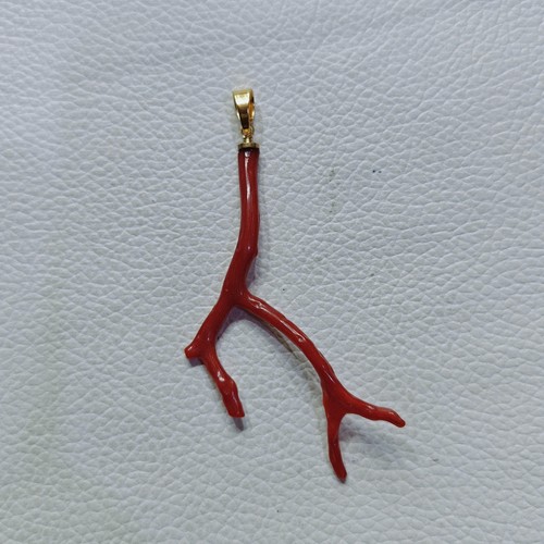Natural italy red coral branch - red,