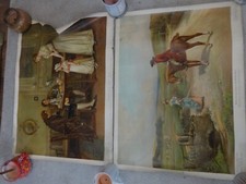 Vintage Original Pears Soap posters x2 Pretty Maid 1911 Tempted but shy 1910