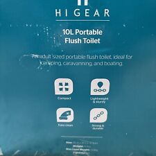 Hi-Gear 10 Litre Lightweight Portable Flushing Toilet, Ideal for Camping