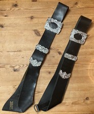 Pipers/Drummers Cross-Belts - Real Leather - Made in Scotland - 'Stay-Brite' 