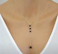 Black Beaded Y Shape Choker