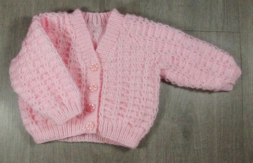 Baby hand knitted - cardigan, 0-3