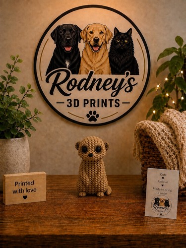 Printed cute meerkat figure - printed,