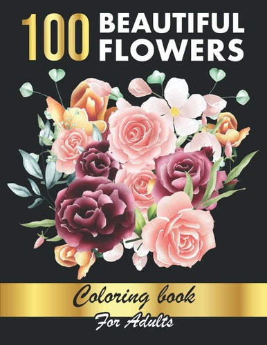 100 beautiful flowers coloring - 100,