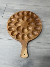 Wooden Egg Tray Novelty Egg Container Holder for Kitchen Fridge Refrigerator