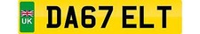 PERSONAL NUMBER PLATE DA67 ELT