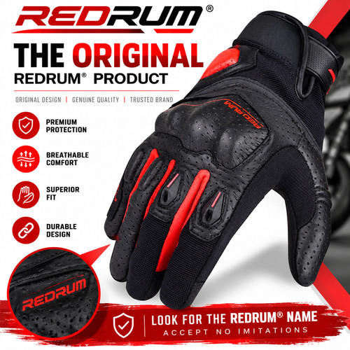Redrum motorcycle gloves - redrum,