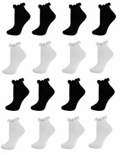 Girls School Socks Frilly Lace