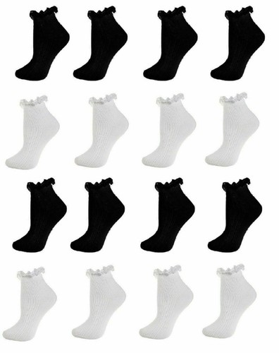 Girls school socks frilly lace - frilly,
