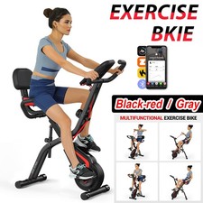 4 in 1 Foldable Stationary Exercise Bike with Exclusive APP for Home Gym
