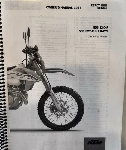 Ktm owners manual book - ktm,
