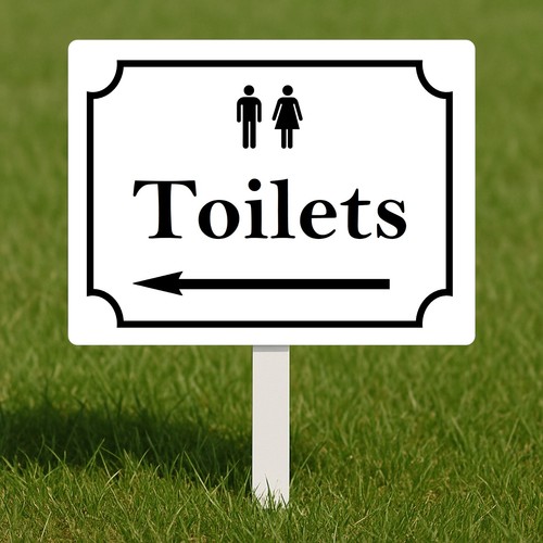 Toilets direction lawn - 🚻,