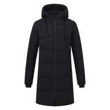 euro-star Carry Knee Length Quilted Jacket - Black