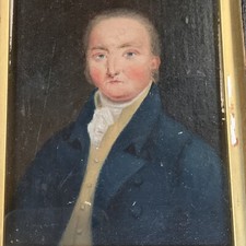Fine Quality Antique Regency Portrait Miniature A Well Dressed Gentleman