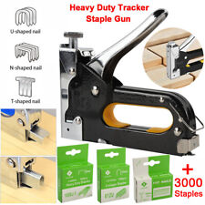 Heavy Duty Tacker Staple Gun Upholstery Stapler Fabric Wood Craft 3000Pc Staples