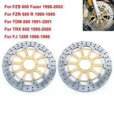 Pair Round Front Brake Discs