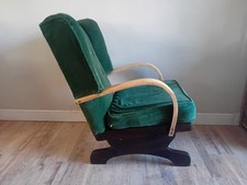 Superb Original 1930's ART DECO Upholstered Rocking Chair /Armchair