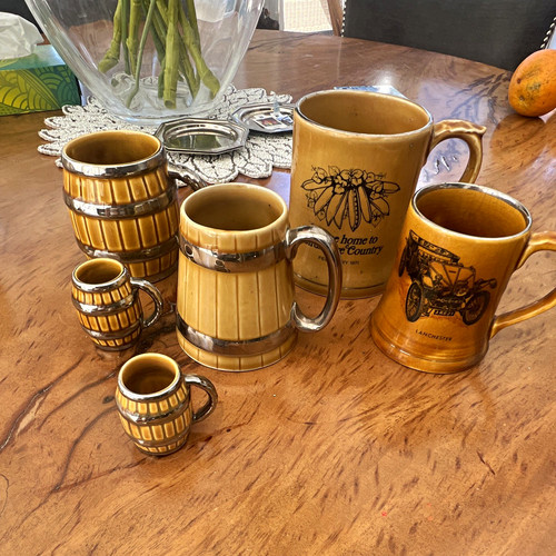 Wade decorated ceramic mugs - decorated,