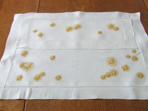 Vintage white linen hand - vintage,