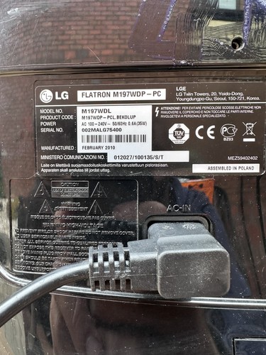 Flatron m197wdp tv - 19",