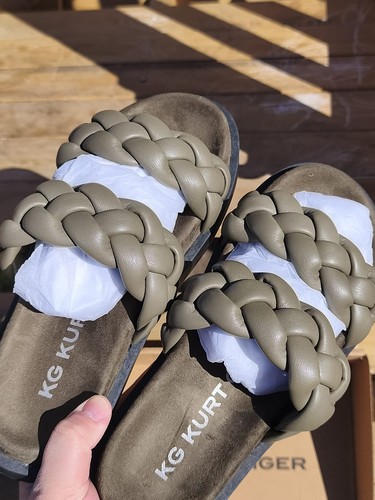 Kurt braided leather slide - kg,