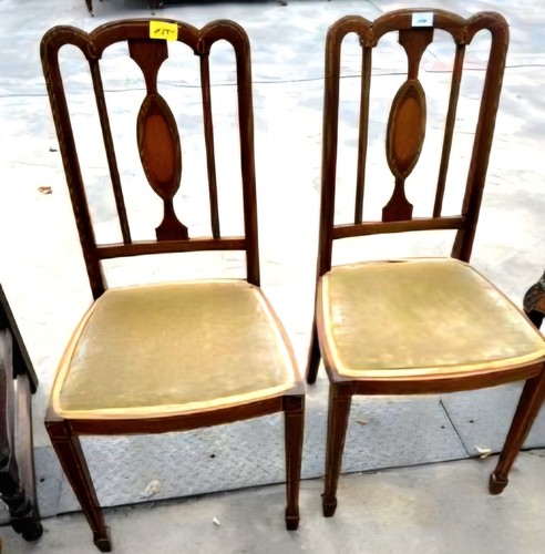 Antique inlaid pair - pair, of