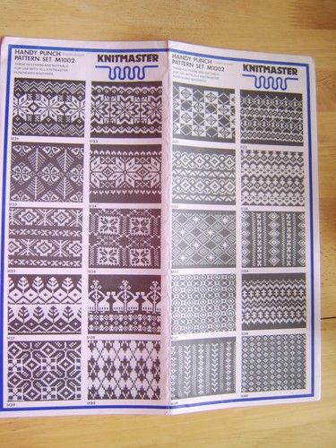 Knitmaster handy punch pattern