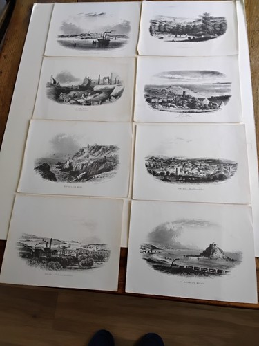 Steel engraved vignettes - engraved,