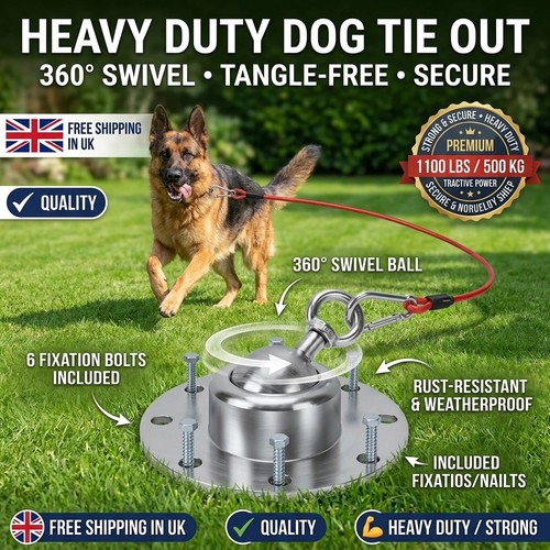Dog tie out stake - tie, &