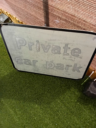 Vintage private car park - park, metal