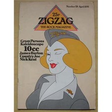 10CC ZIG ZAG NO.59 MAGAZINE APRIL 1976 ILLUSTRATED COVER WITH MORE 10CC INSIDE U