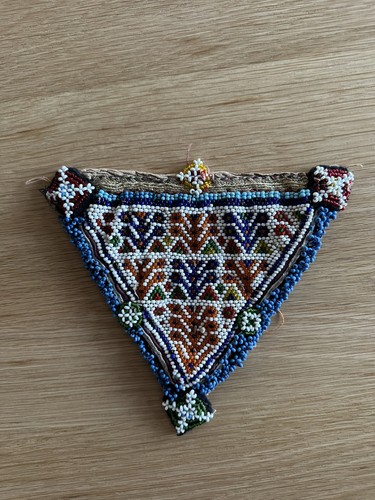 Vintage beaded kuchi patch - beaded,