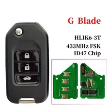 3 Button 433MHZ Flip Key for