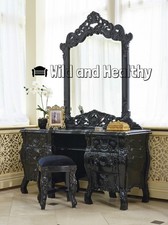 Black Rococo Dresser
