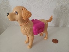 Barbie Potty Training Taffy Dog Figure with Pink Backpack