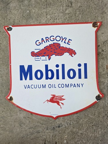 Vintage porcelain mobiloil - vintage,